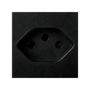 Base de enchufe suiza 10A con embornamiento a tornillo 2 elementos grafito K45