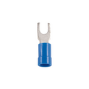 Terminal em forma de garfo pré-isolado de 2,5 mm² com ø de 4,3 mm, 10 unidades em azul da 