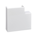 Accessoire d'angle plat pour mini-goulotte 20x50mm en PVC ou sans halogène