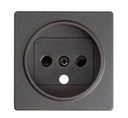 Cover with Safety Device for French Socket Base Titanium Simon 82 Concept