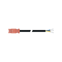 Quick connection patch cord female-Free end RZ - 0.6 kV 3 pole with 2 meters length in halogen-free material with section of 3 x 2.5mm² red