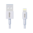 LIGHTNING - USB A CABLE WHITE 1M SIMON