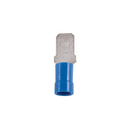 Terminal em forma de lingueta plana pré-isolado de 2,5 mm² com ø de 6,3-0,8 mm, 10 unidades em azul da 