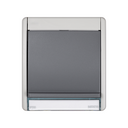 Base de enchufe schuko monobloc 10-16A 250V~ con t.t. lateral con emb. a tornillo para superficie gris Simon Aqua