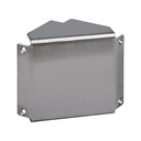 Accessoire d'angle externe fixe en acier inoxydable pour goulotte en aluminium 70x50mm