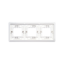 Frame for flush-mounted boxes of 3 elements horizontal white Simon Aqua