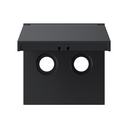 Cover for universal R-TV+SAT socket IP44 black matte Simon 360