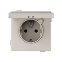 Schuko socket LOLA 16A 250 V~ screw terminal IP44 sand matte Simon 360