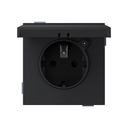 Schuko socket LOLA 16A 250 V~ screw terminal IP44 black matte Simon 360