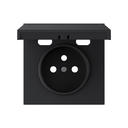 Cover for French socket + 2USB C+C IP44 black matte Simon 360