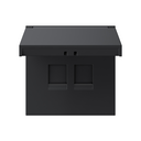 Cover for 2 x RJ45 without connector without adapter IP44 black matte Simon 360