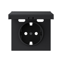 Cover for Schuko socket + 2USB C+C IP44 black matte Simon 360