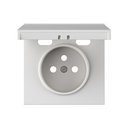 Cover for French socket + 2USB C+C IP44 white matte Simon 360