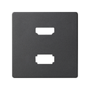 Placa para conector HDMI + USB grafito Simon 82