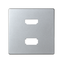 Placa para conector HDMI + USB aluminio frío Simon 82 Detail