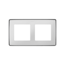 Frame with 2 elements white aluminium base Simon 82 Detail Select