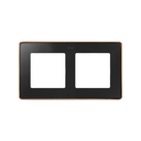Frame for 2 Elements Matt Black Copper Base Simon 82 Detail Select