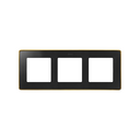 Cadre pour 3 éléments noir mat base or Simon 82 Detail Select