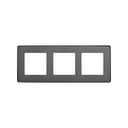 Cadre pour 3 éléments titane base chrome Simon 82 Detail Select