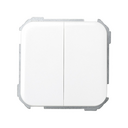 Grupo de 2 conmutadores 10 AX 250V~ con sistema de embornamiento rápido blanco Simon 31