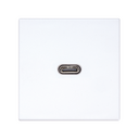 USB 3.0 type C female-to-female connector with trim plate white Simon K45  