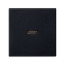 USB 3.0 type C female-to-female connector with trim plate black Simon K45  