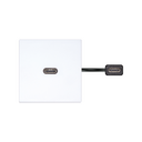USB 3.0 type C female-to-female patch cord with trim plate white Simon K45  