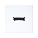 DisplayPort 2.0 female-to-female connector with trim plate white Simon K45  