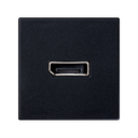 DisplayPort 2.0 female-to-female connector with trim plate black Simon K45  