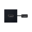 DisplayPort 2.0 female-to-female patch cord with trim plate black Simon K45  