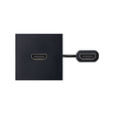 HDMI 2.0 female-to-female patch cord with trim plate black Simon 400