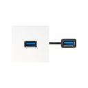USB 3.0 type A female-to-female patch cord with trim plate white Simon 400