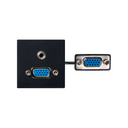 VGA + Minijack female-to-female patch cord with trim plate black Simon K45  