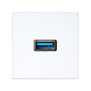 USB 3.0 type A female-to-female connector with trim plate white Simon K45  