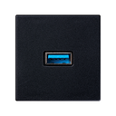 USB 3.0 type A female-to-female connector with trim plate black Simon K45  