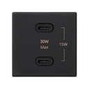 USB charger type C+C 30W PD Simon K45 black