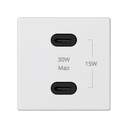 USB charger type C+C 30W PD Simon K45 white