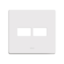 Placa de 2 postos com suporte 4x4 branco Simon 20