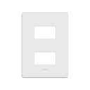 Placa de 2 postos separados com suporte 4x2 branco Simon 20