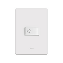 Conjunto de 1 pulsador de campainha 1 placa de 1 posto 4x2 com suporte 10 A 250 V~ branco Simon 20