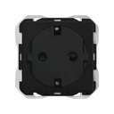 Base de enchufe schuko clean modular 16A 250 V~ con sistema de embornamiento a tornillo negro mate Simon 270