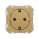 Base de enchufe schuko clean modular 16A 250 V~ con sistema de embornamiento a tornillo oro Simon 270