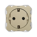 Clean modular schuko socket outlet 16A 250 V~ with screw terminal system champagne Simon 270