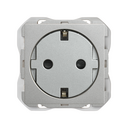 Clean modular schuko socket outlet 16A 250 V~ with screw terminal system aluminium Simon 270