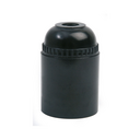 Porta-lâmpadas em termoplástico liso para E-27, em preto, da