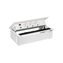 Complete kit with USB A+C 18W QuickCharge, 3 schuko socket and 1 double plate for RJ45 connectors white S400 Indesk
