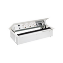 Customisable kit with USB A+C 18W QuickCharge, 3 Schuko socket and 2 empty elements connectors white S400 Indesk