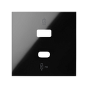 USB C+A charger cover gloss black Simon 100