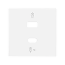 USB C+A charger cover matt white Simon 100