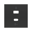 USB C+A charger cover matt black Simon 100
